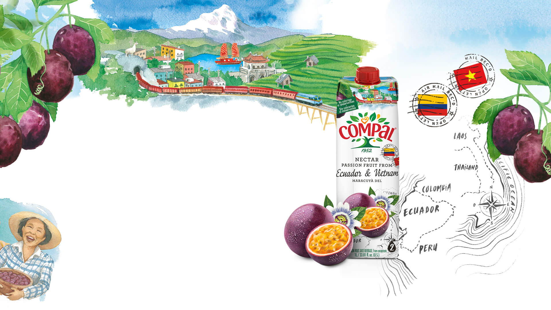 Passion fruit from Ecuador and Vietnam